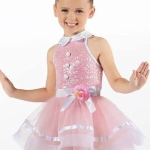 Weissman Pink Sequin Dance Costume